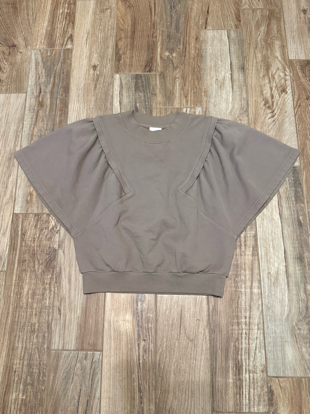Ninety Percent Organic Flutter Sleeve Sweater Top